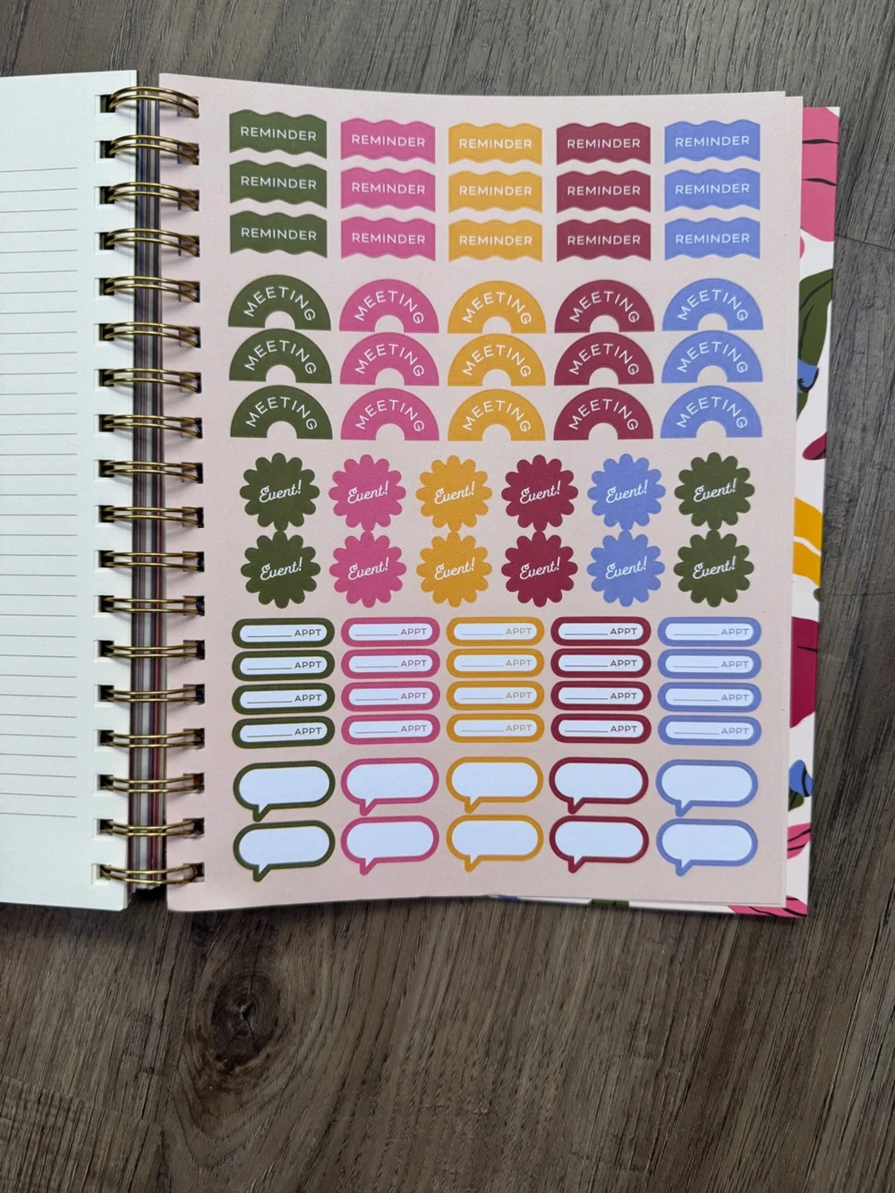 Think Ink 17 Month Planner Floral Cover Aug 2025-Dec 2026